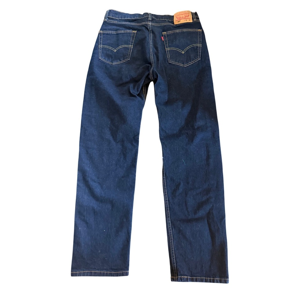 Levi Strauss & Co. Women Straight Leg 505 Jeans W34 L32 Dark Indigo Denim - Picture 2 of 8